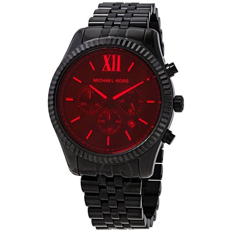 michael kors cherry red watch|red michael kors watch men's.